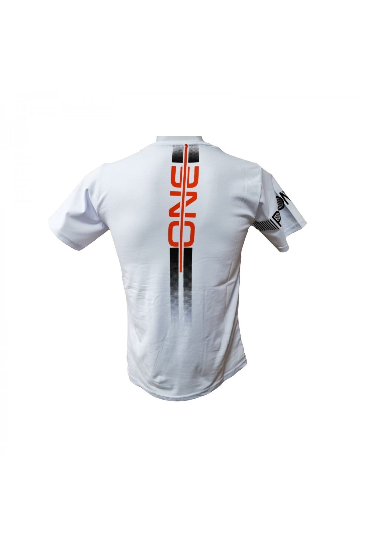 Erkek Çocuk Beyaz Sırt Baskılı Bisiklet Yaka Kısa Kol Tarz T-Shirt 11028-2