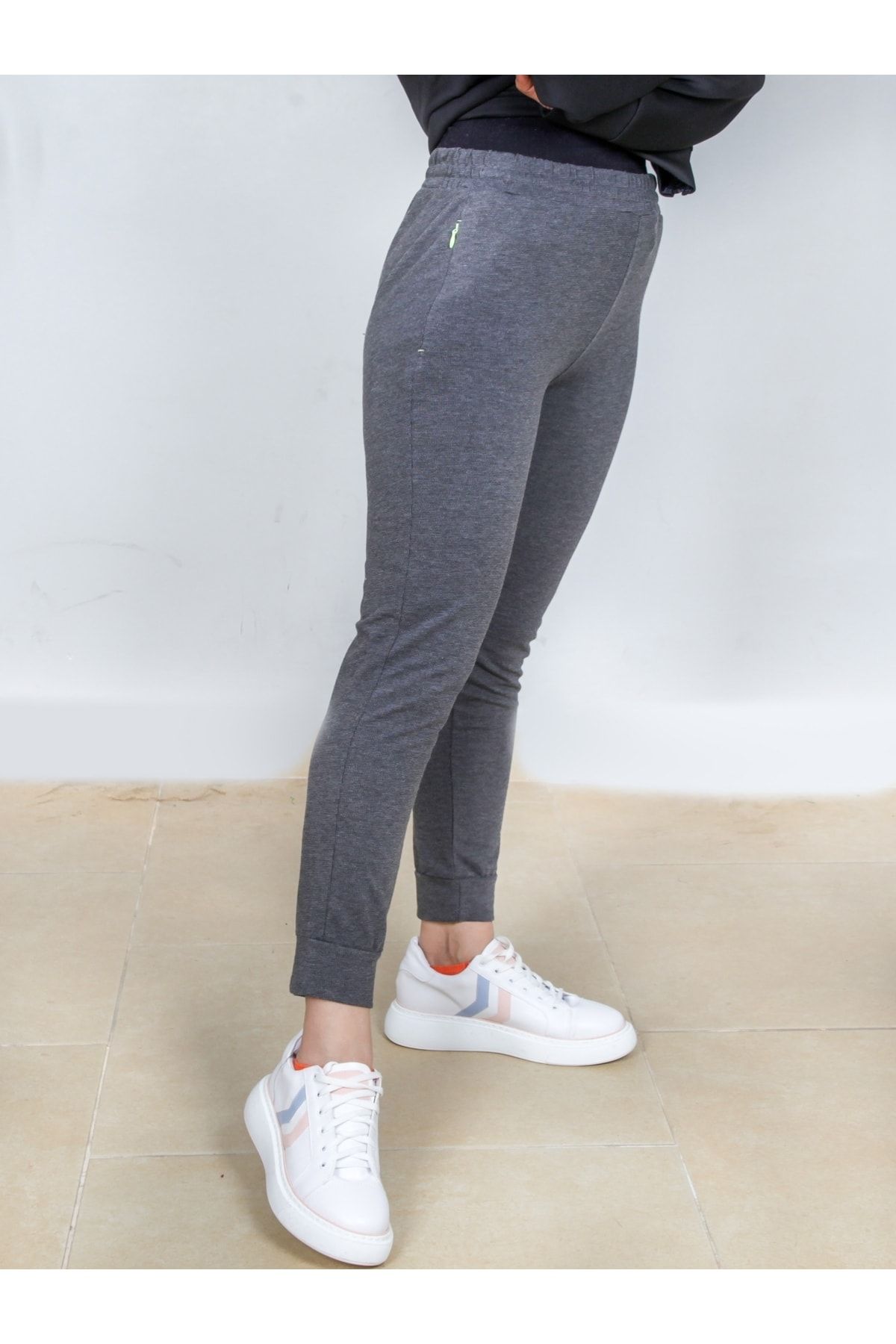 Kadın Antrasit İnterlok Kumaş Eşofman Altı 2107-003