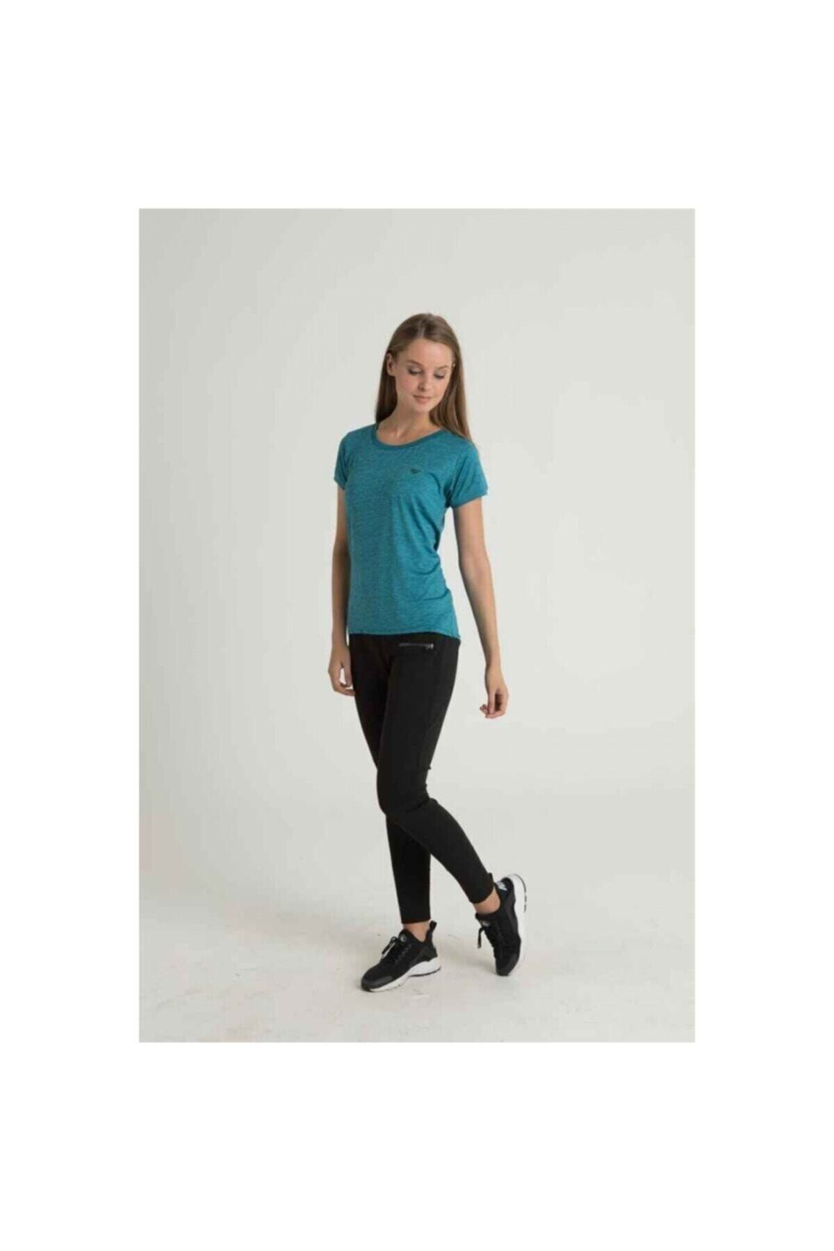 Bayan Bisiklet Yaka Spor T-Shırt Turkuaz Crosstime 5105-07