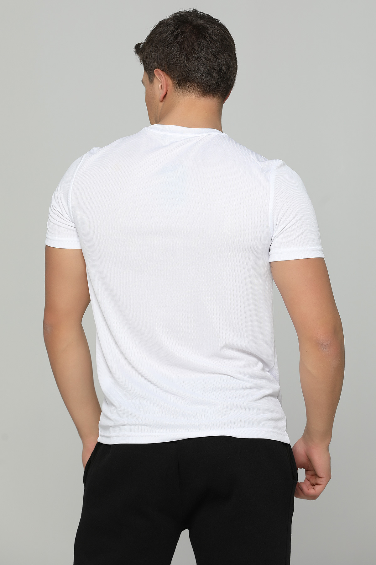 ANLAŞSPOR ERKEK BİSİKLET YAKA KISA KOL T-SHIRT BEYAZ ALT1202-2