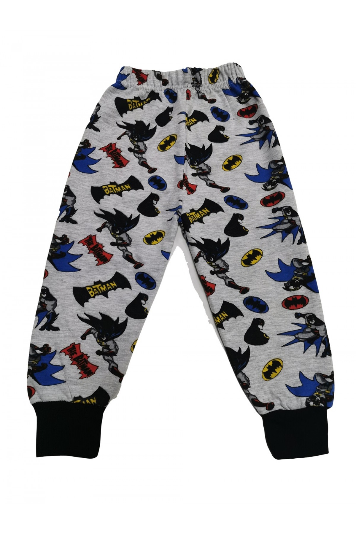Erkek Çocuk Gri Siyah Batman Desenli Eşofman Altı BB002