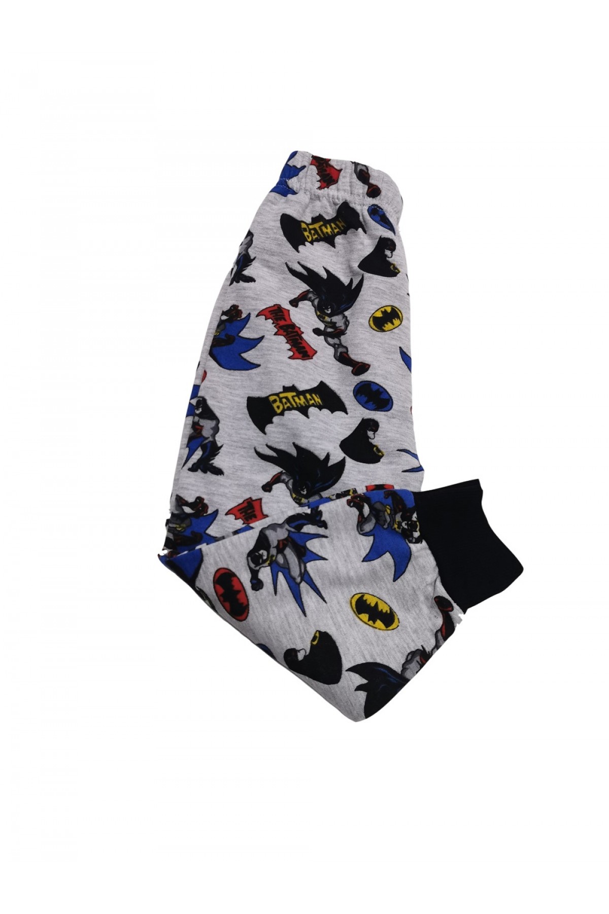 Erkek Çocuk Gri Siyah Batman Desenli Eşofman Altı BB002
