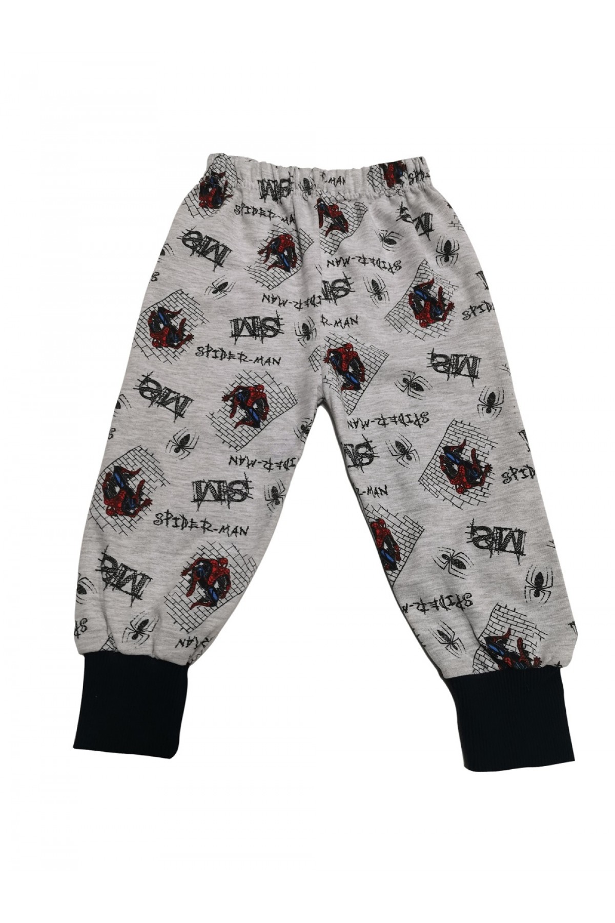 Erkek Çocuk Gri Spider Man Desenli Eşofman Altı BB007