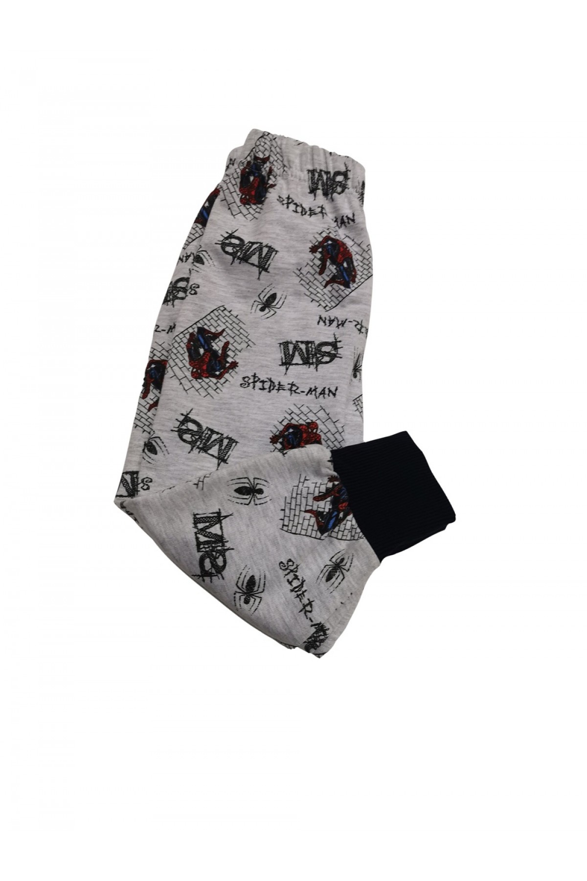 Erkek Çocuk Gri Spider Man Desenli Eşofman Altı BB007