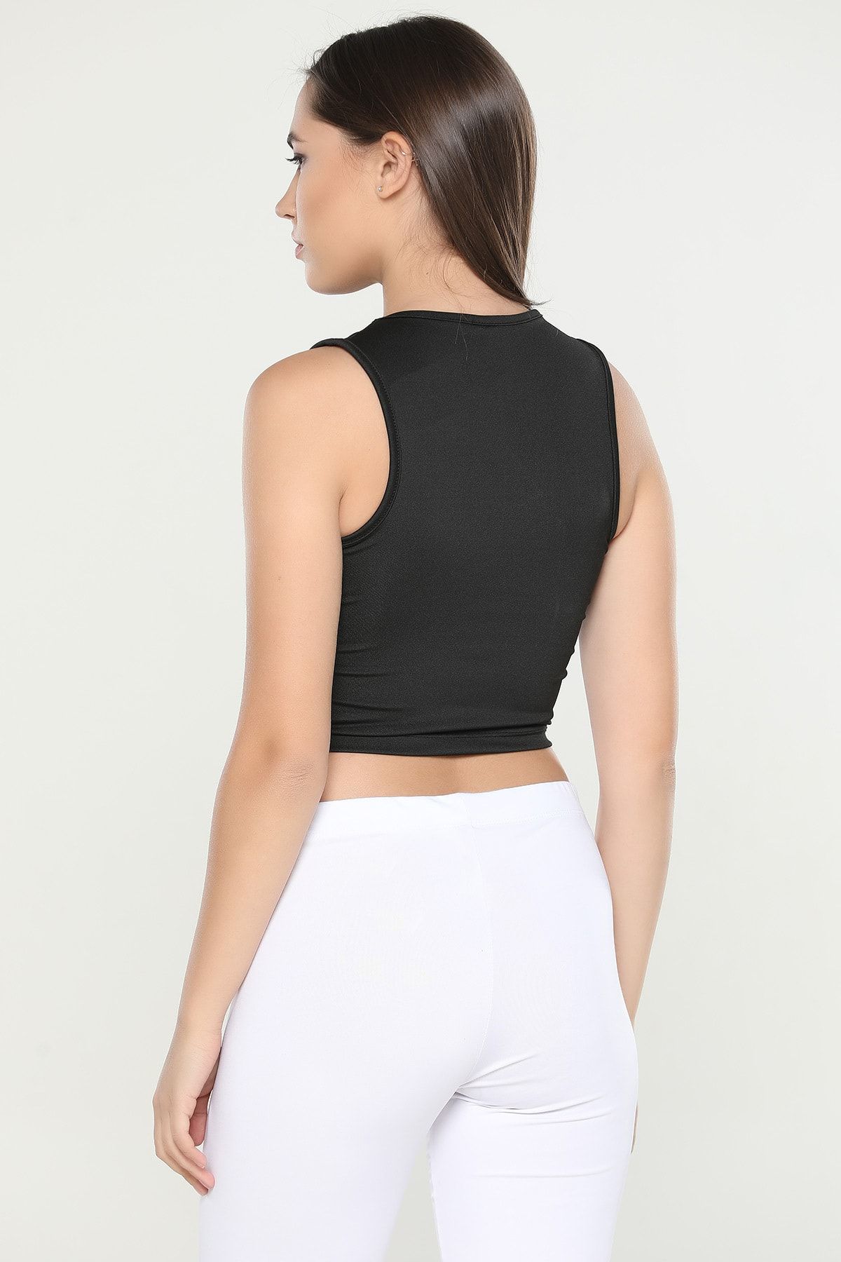 COMBACK BAYAN BİSİKLET YAKA SPOR DROP ATLET SİYAH COM351-2