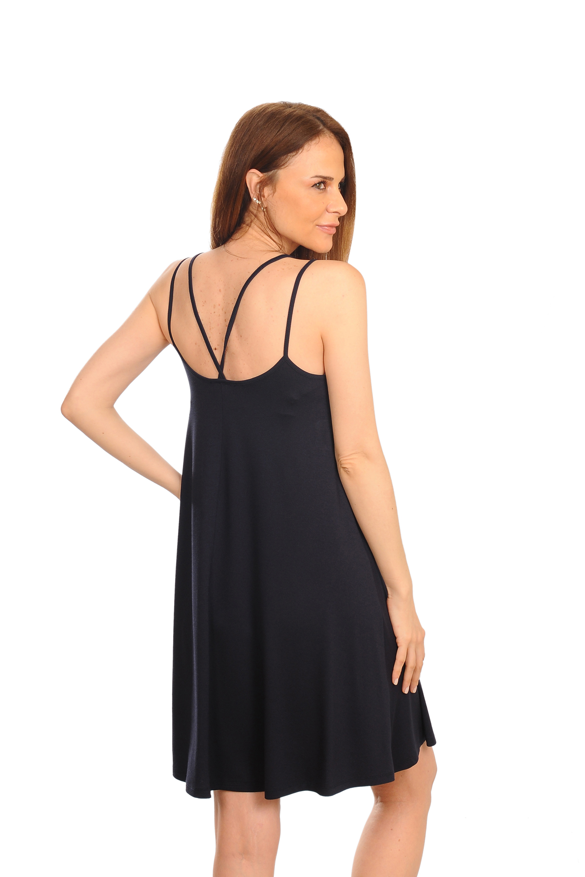 LACİVERT PLAJ ELBİSESİ