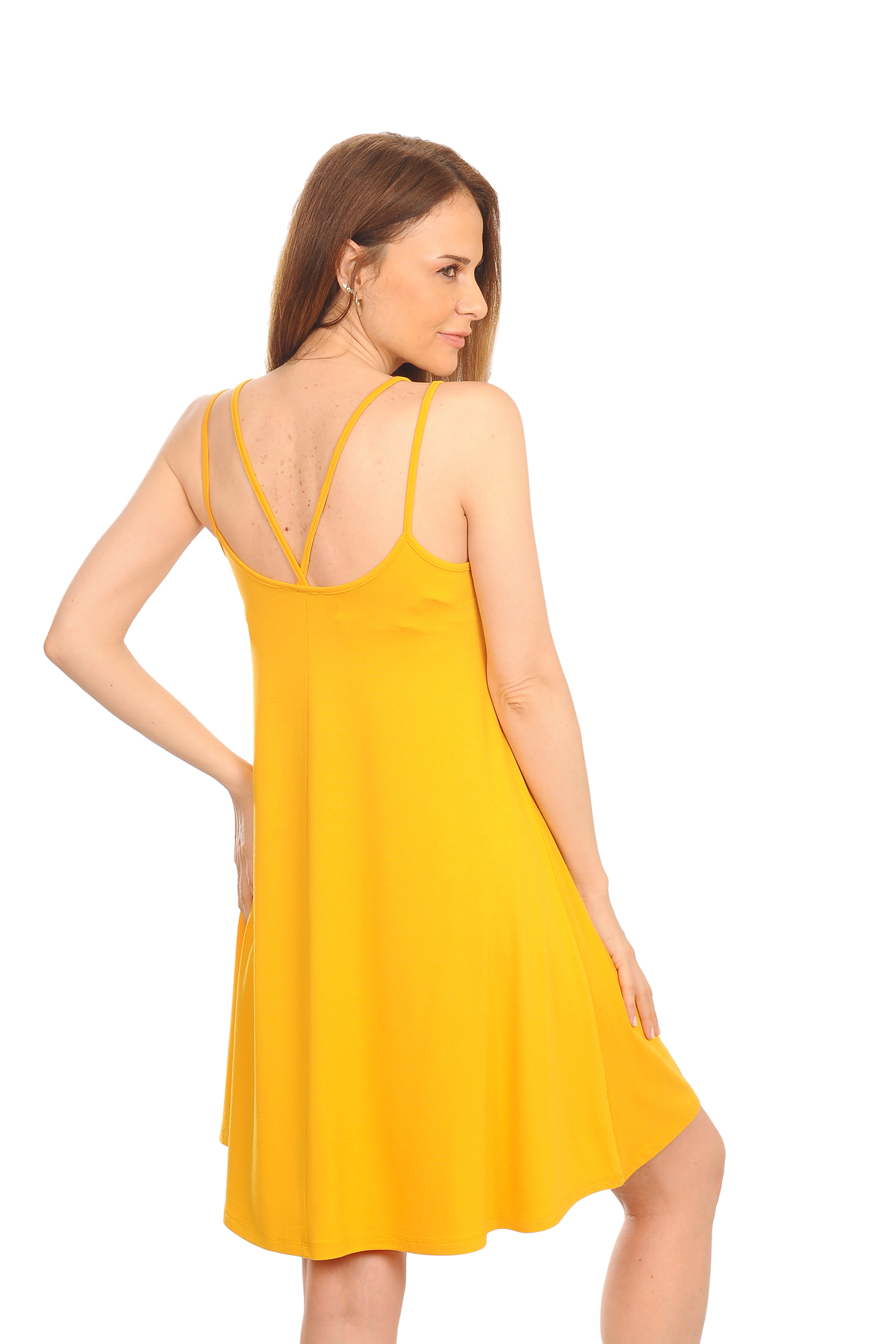 SARI PLAJ ELBİSESİ