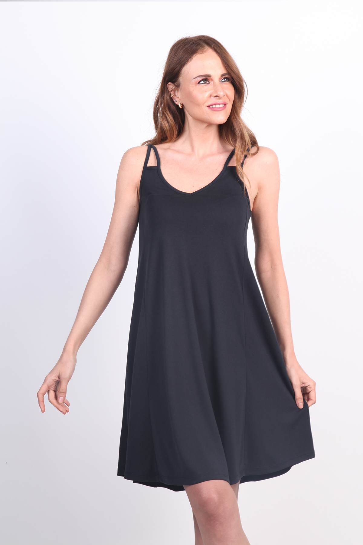 MODAL KOYU LACİVERT PLAJ ELBİSESİ