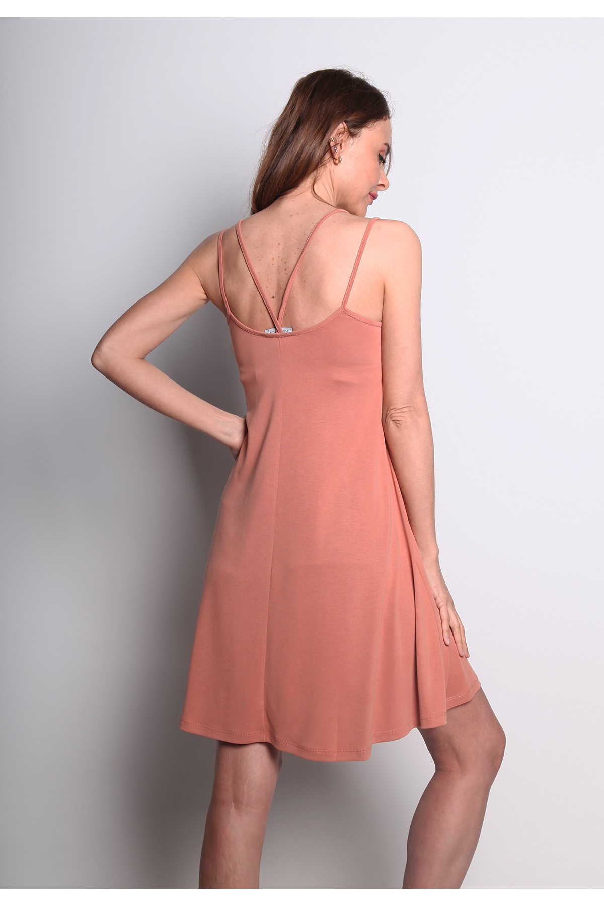 MODAL CAMEL PLAJ ELBİSESİ