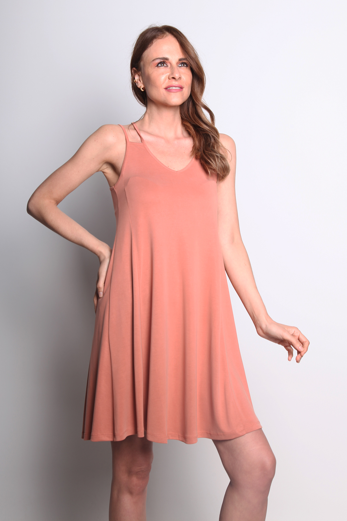 MODAL CAMEL PLAJ ELBİSESİ