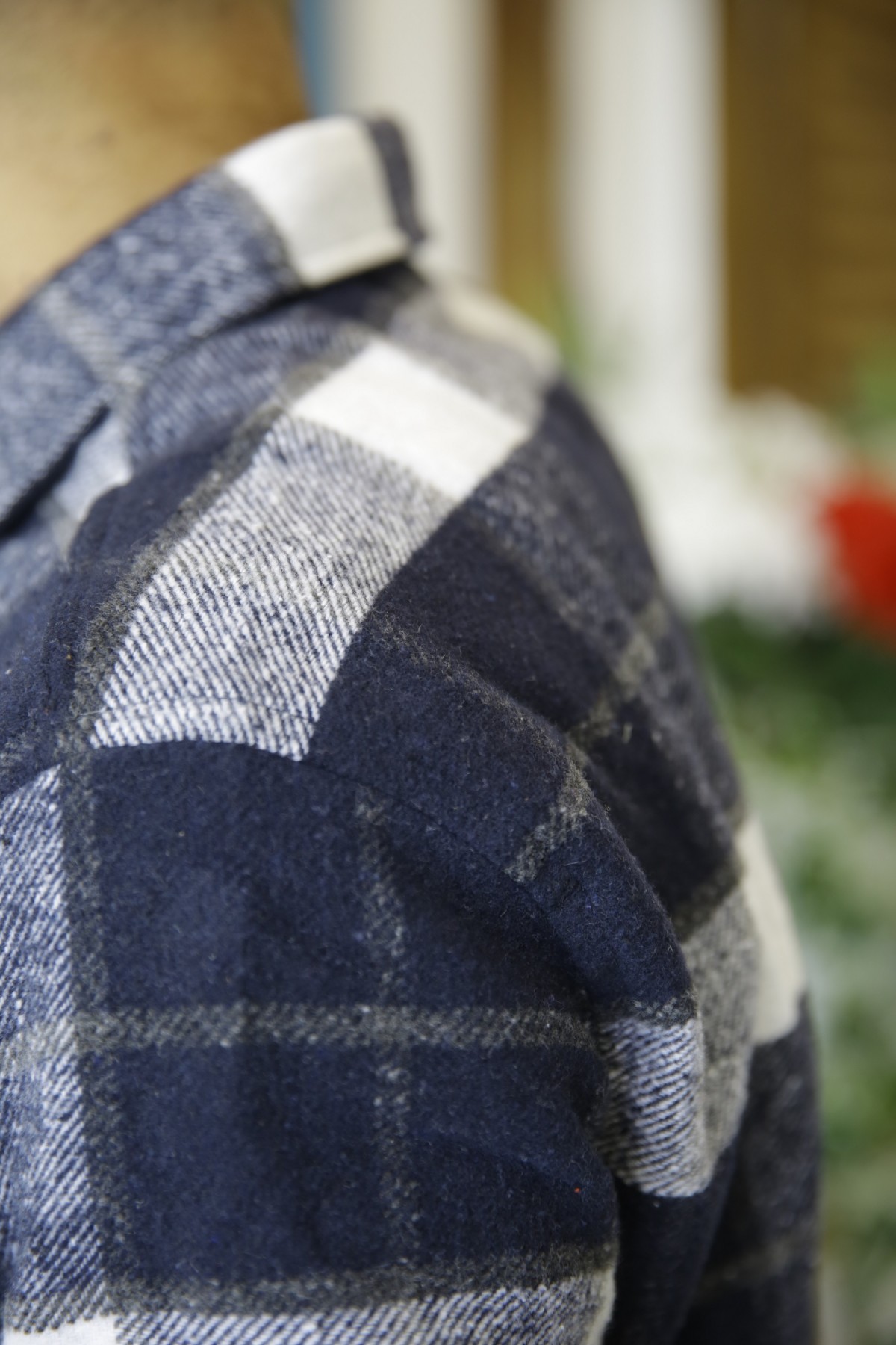 Erkek Lacivert Uzun Kol Ekoseli Oduncu Gömlek 1080L