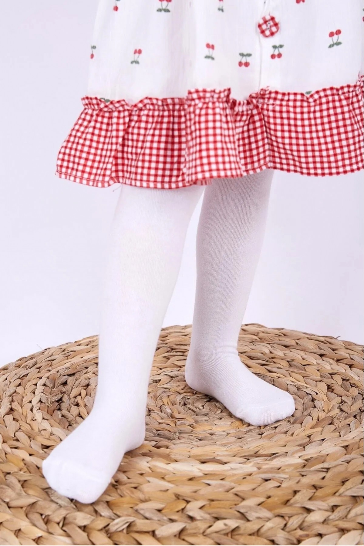 Kız Çocuk Beyaz Külotlu Çorap 2626B