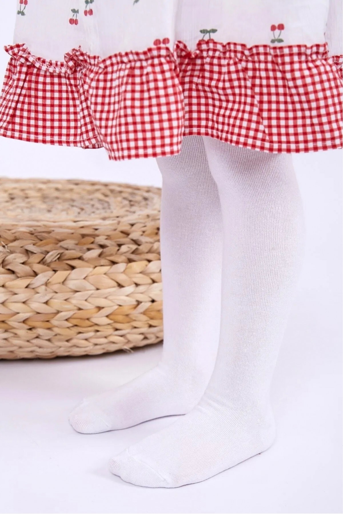 Kız Çocuk Beyaz Külotlu Çorap 2626B