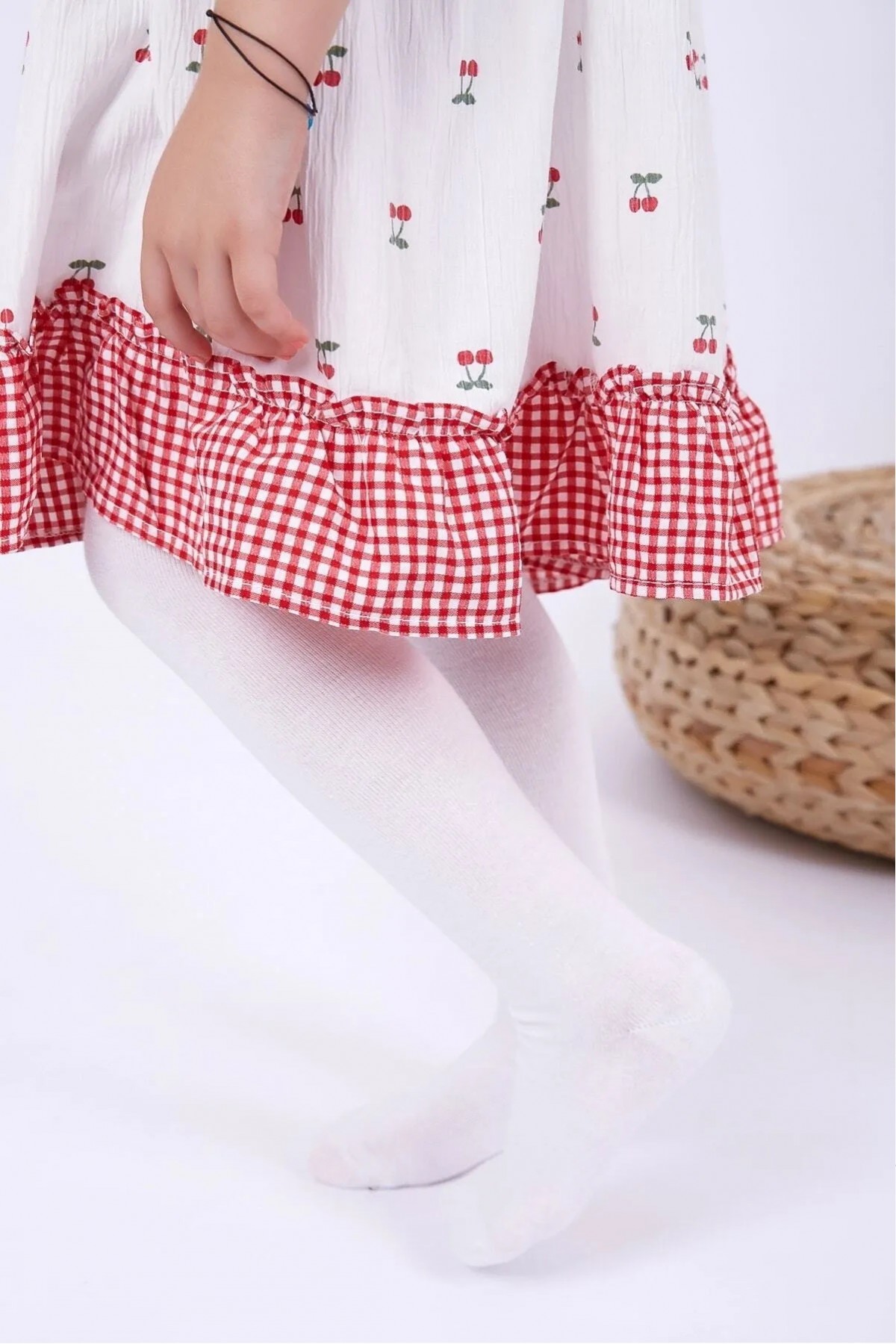 Kız Çocuk Beyaz Külotlu Çorap 2626B