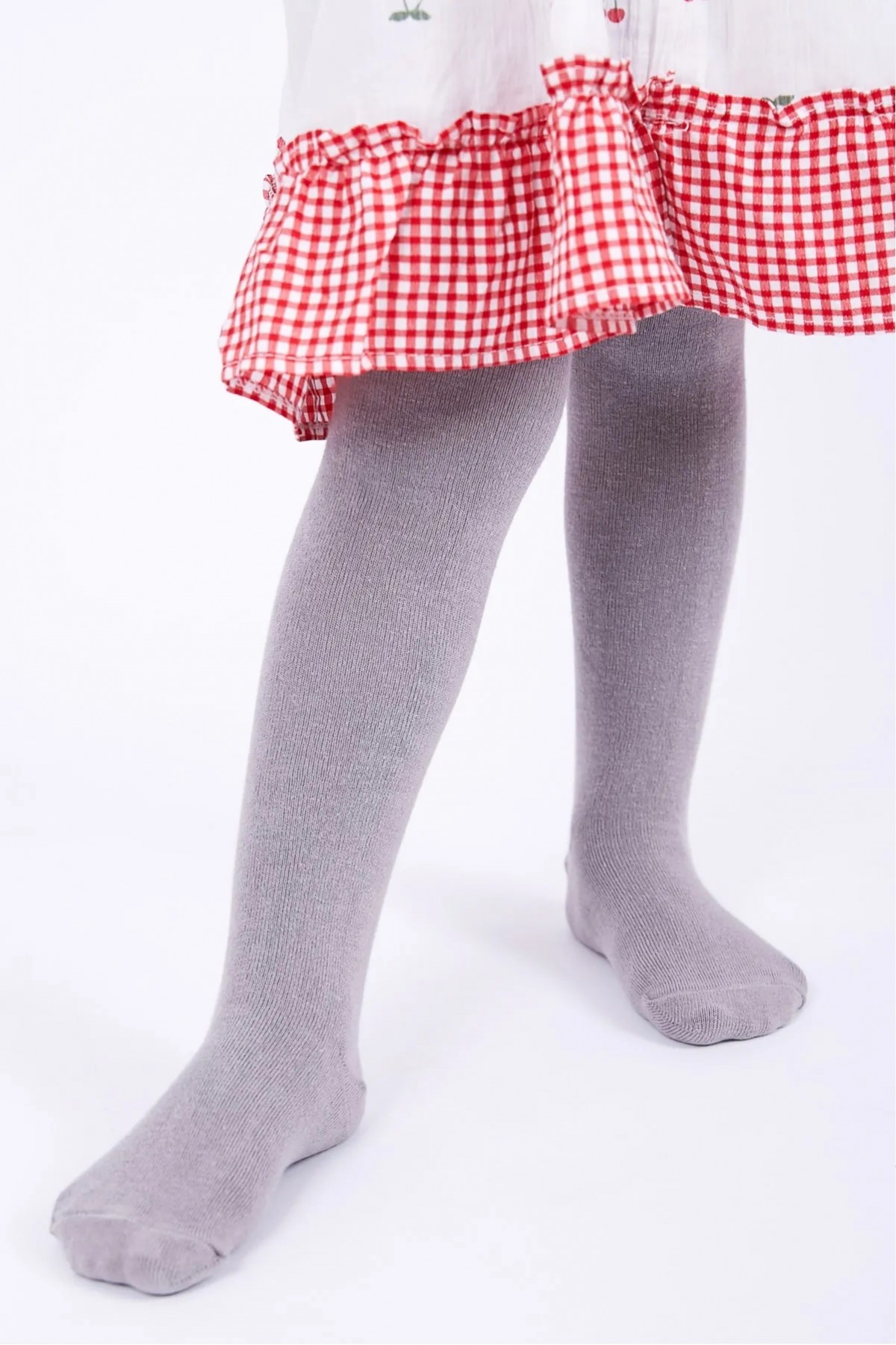 Kız Çocuk Gri Külotlu Çorap 2626G