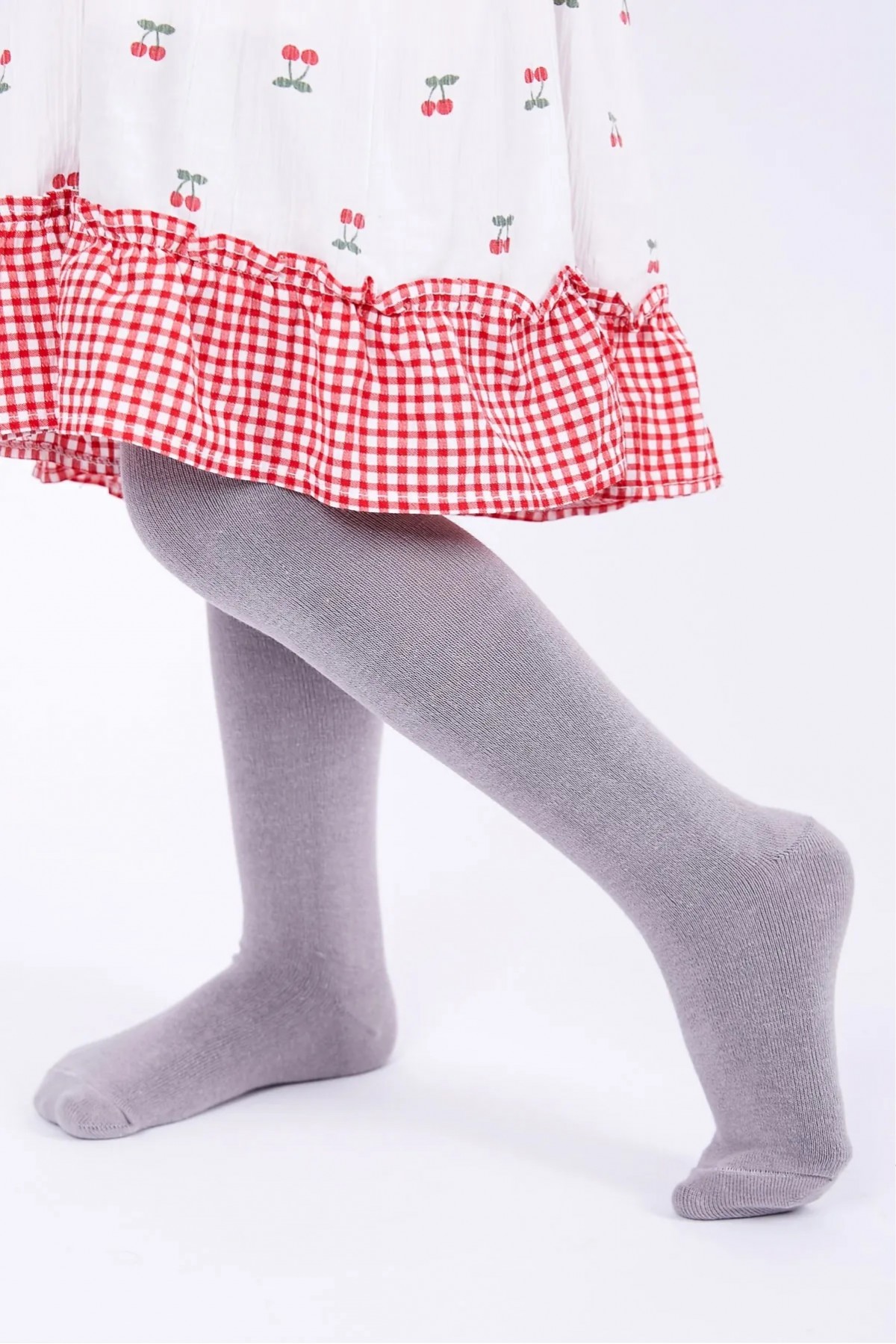 Kız Çocuk Gri Külotlu Çorap 2626G