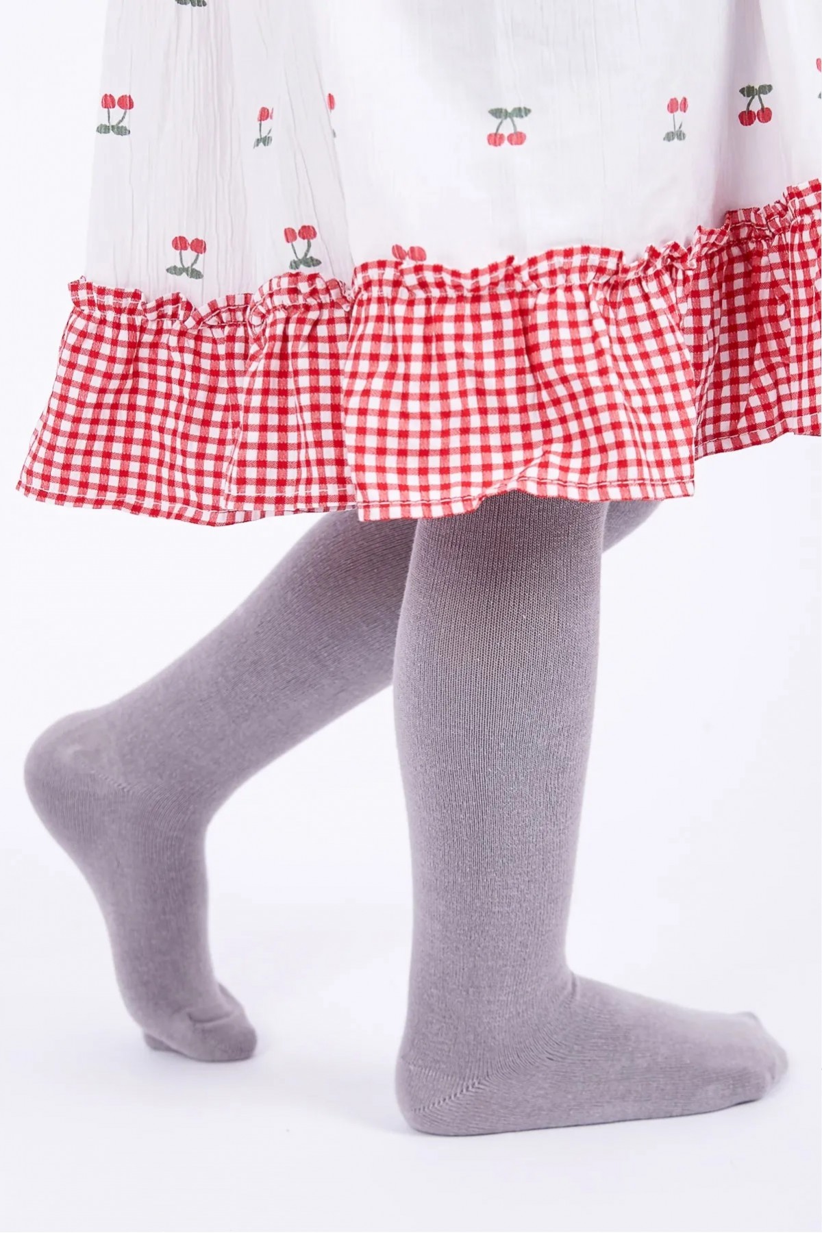Kız Çocuk Gri Külotlu Çorap 2626G