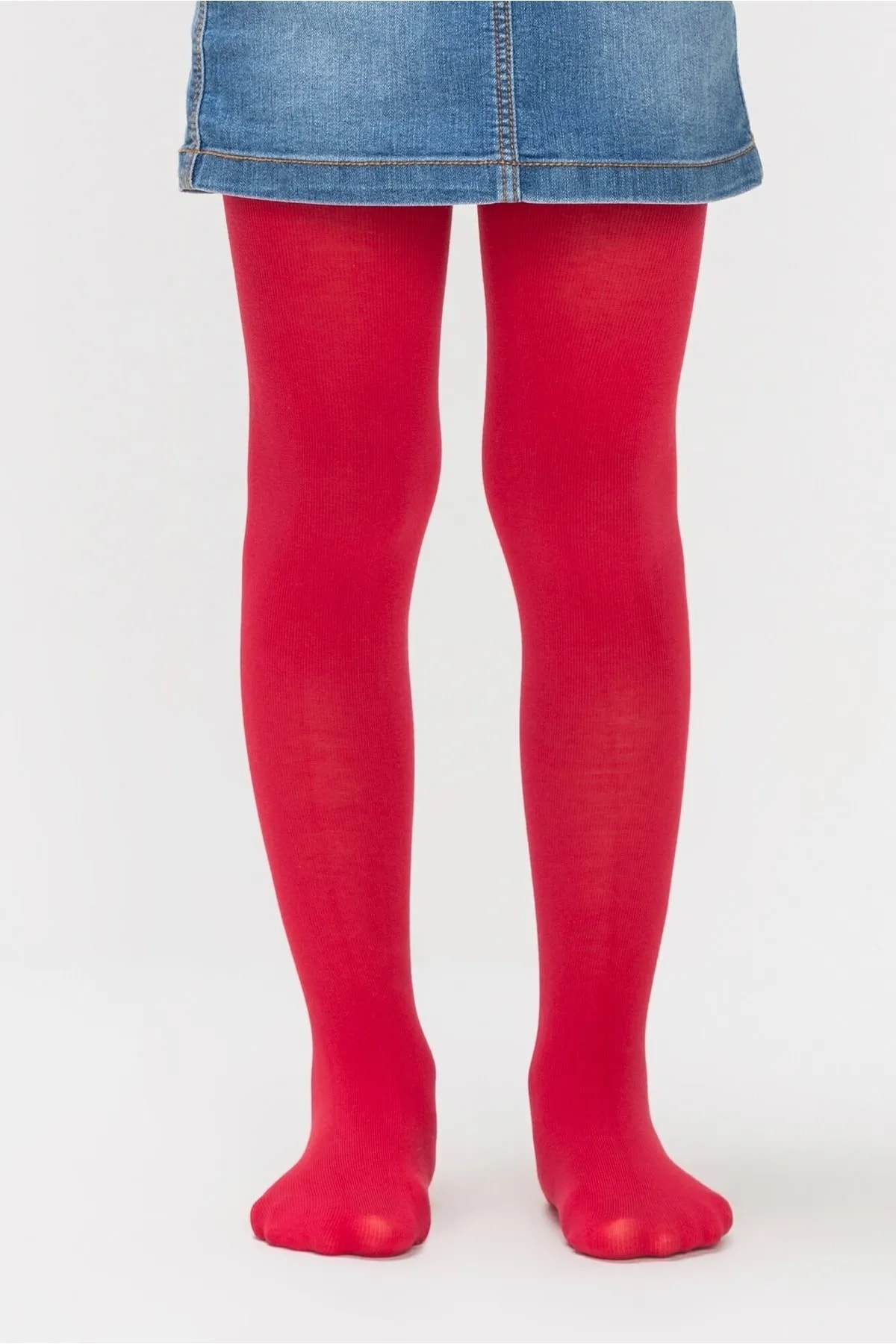 Kız Çocuk Kırmızı Pamuklu Külotlu Çorap 2626k