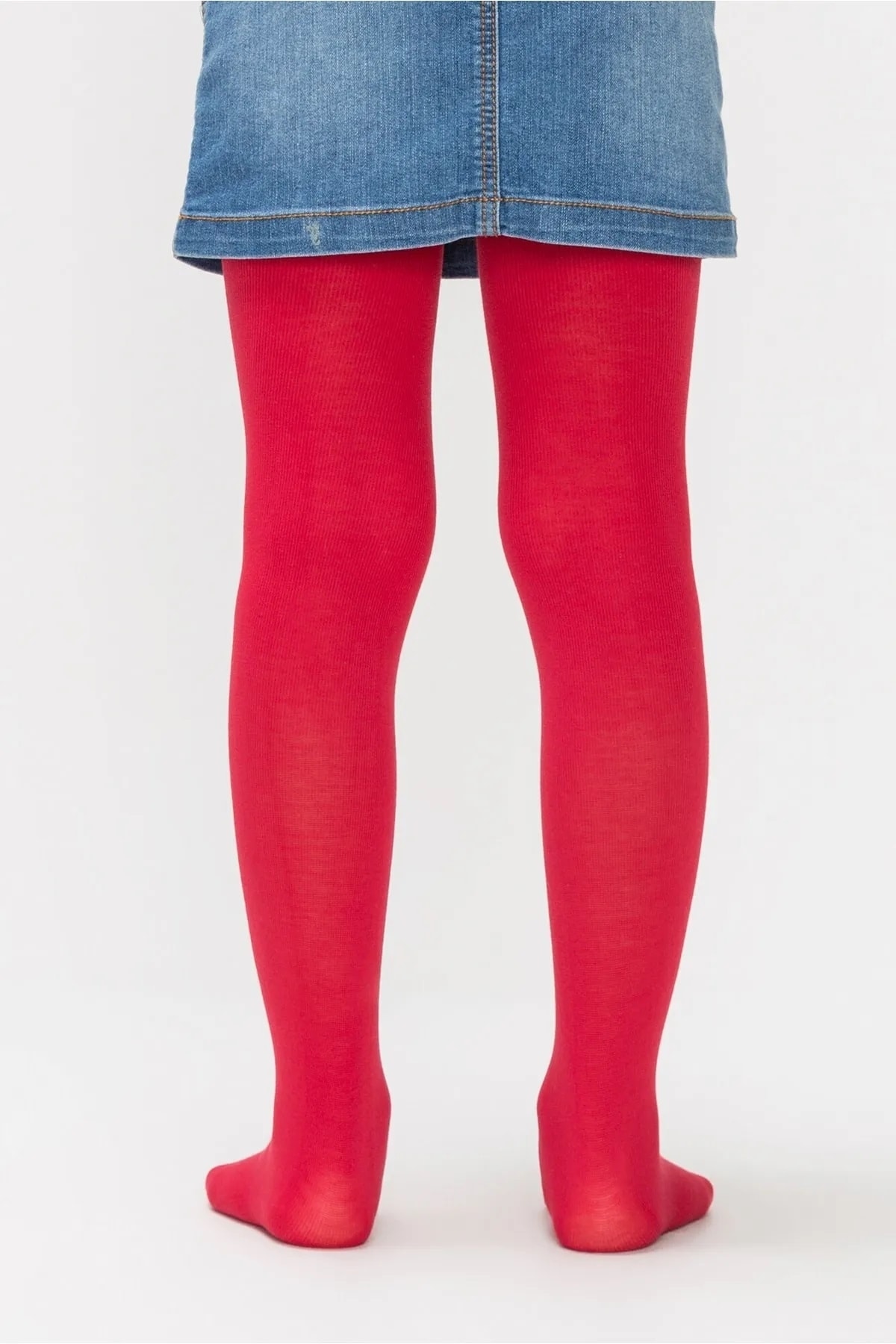 Kız Çocuk Kırmızı Pamuklu Külotlu Çorap 2626k