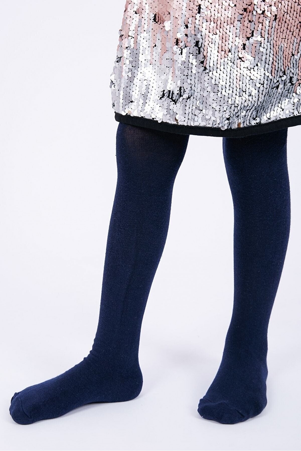 Kız Çocuk Lacivert Pamuklu Külotlu Çorap 2626L