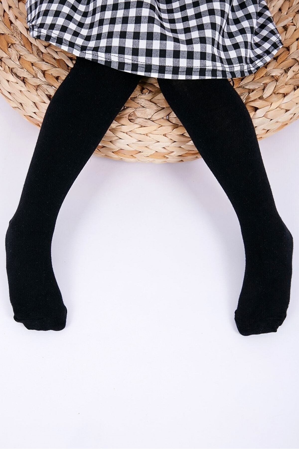 Kız Çocuk Siyah Pamuklu Külotlu Çorap 2626S