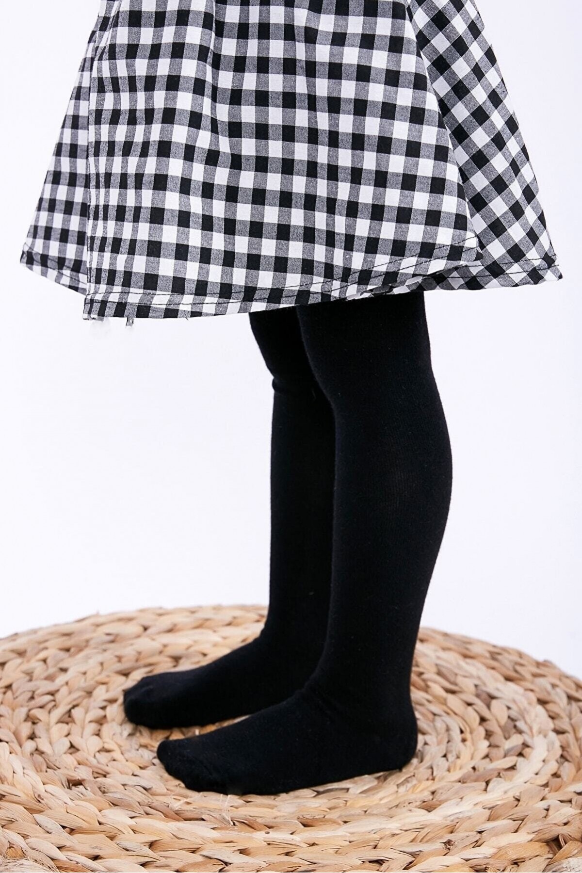 Kız Çocuk Siyah Pamuklu Külotlu Çorap 2626S