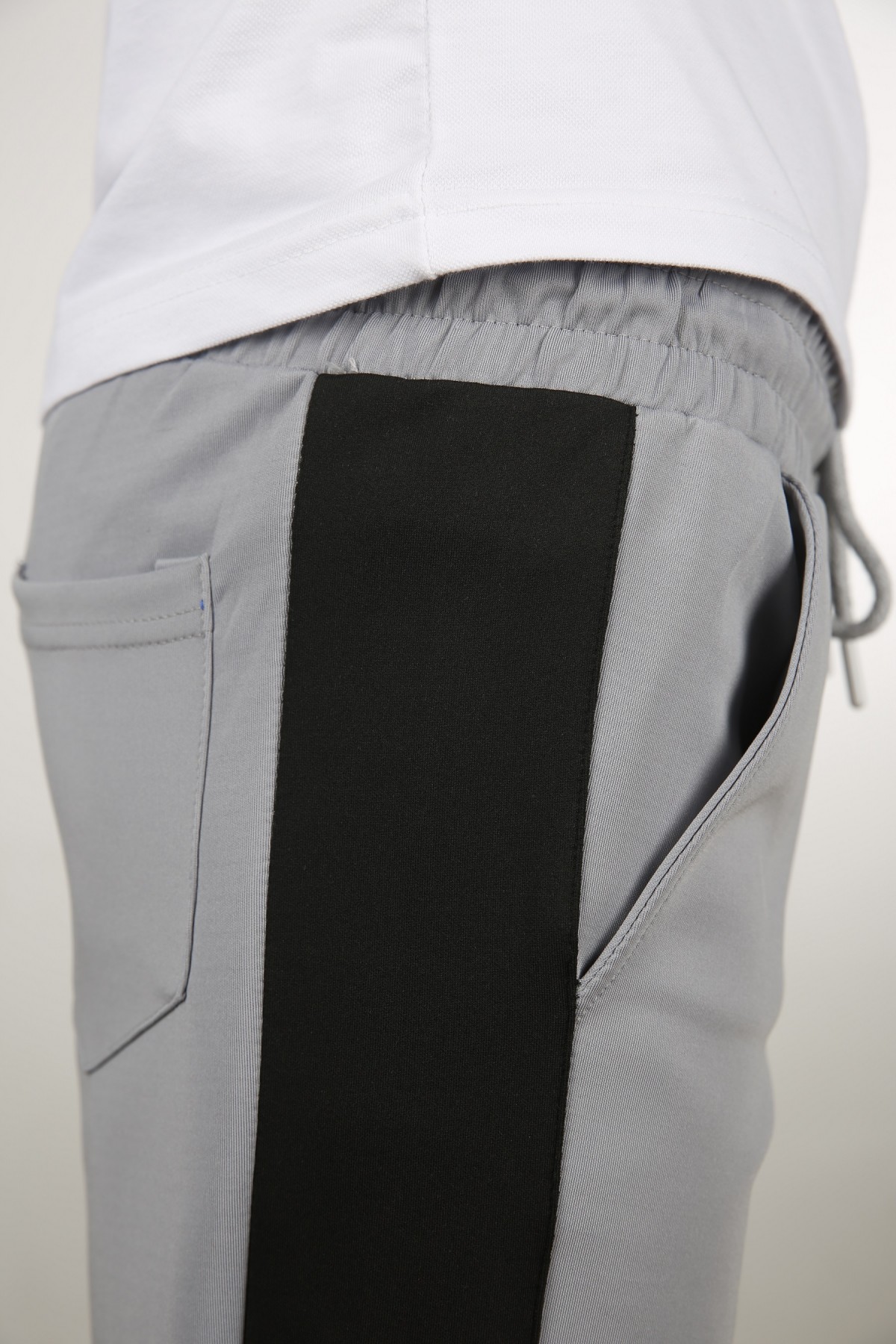 Erkek Gri Skuba Kumaş Alttan Manşetli Eşofman Altı 40262G